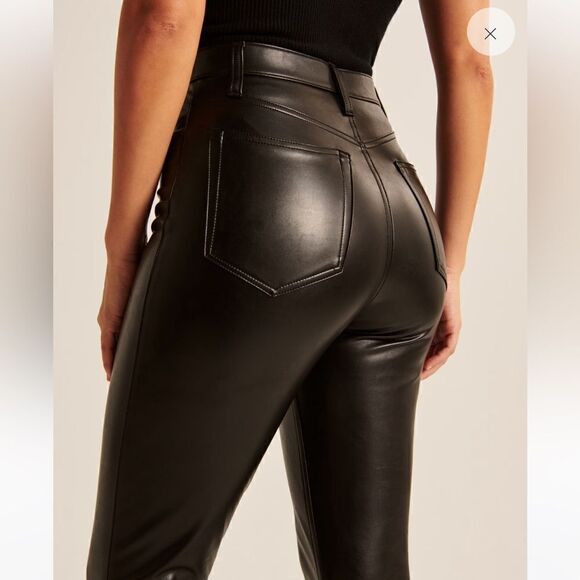 A & F Curve Love Vegan Leather Skinny Pant - Picture 5 of 16